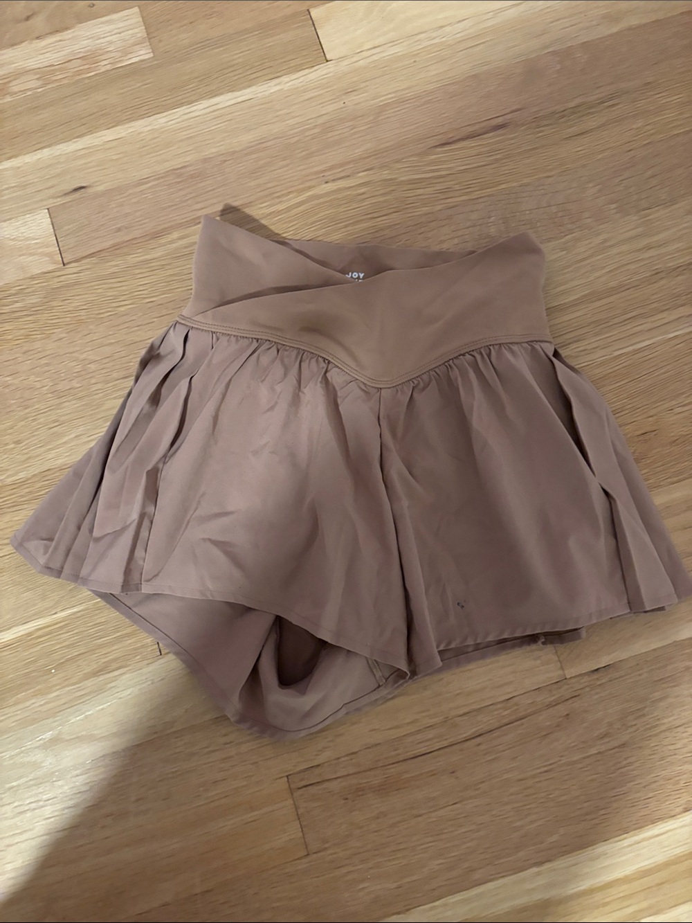 JoyLab Taupe Skater Active Skirt with Built-In Shorts